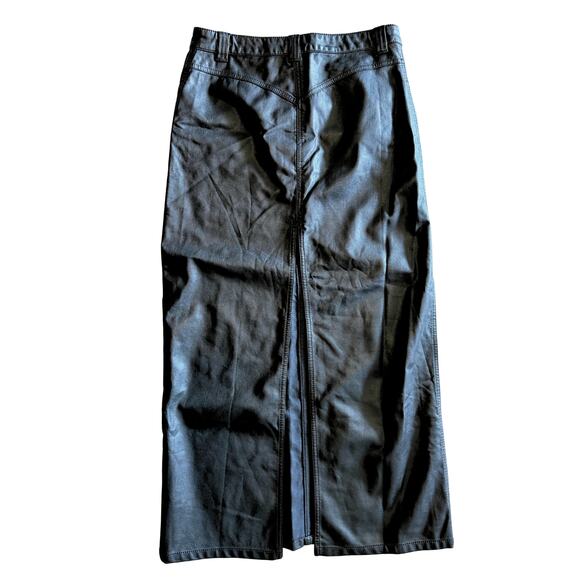 Free People City Slicker Faux Leather Maxi Skirt Black 2 NWT $128 - Picture 4 of 5